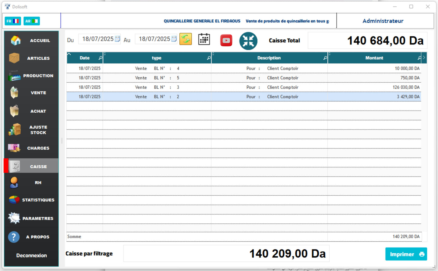 Dolisoft PRO – Logiciel de Gestion Commerciale Algérien (Licence à vie) (Copie)