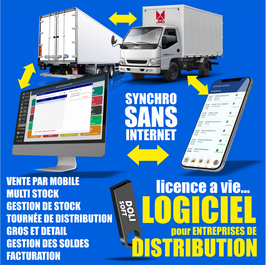 Dolisoft Distribution2025 — Simple, rapide et conçu pour l’Algérie