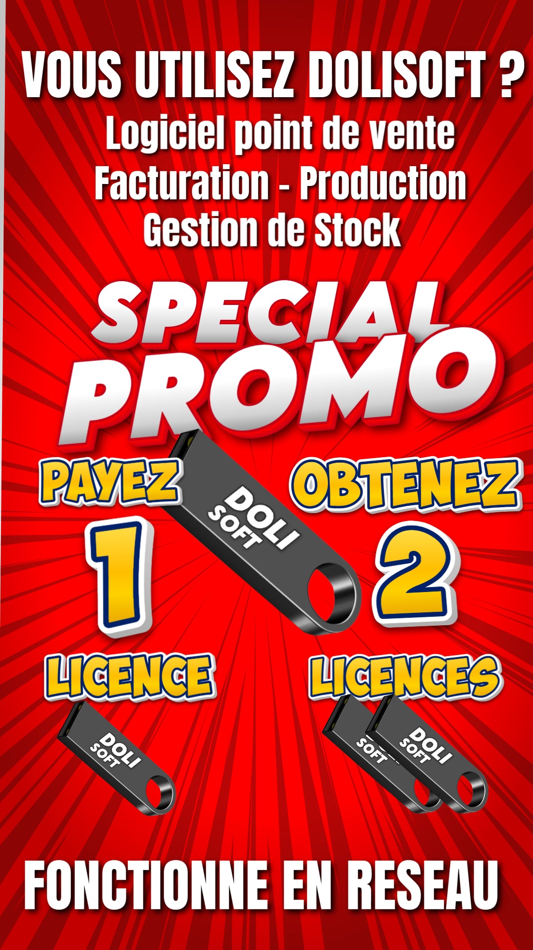 Dolisoft PRO 2 pour 1 point de vente 2025